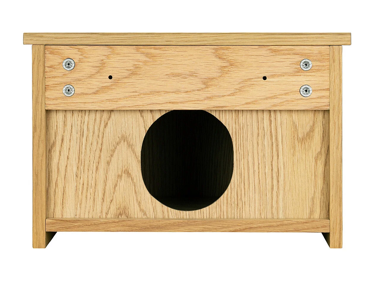 MINEA wandwastafelmeubel B.40 x H.26,6 x D.30 cm met gegroefd eikenmotief