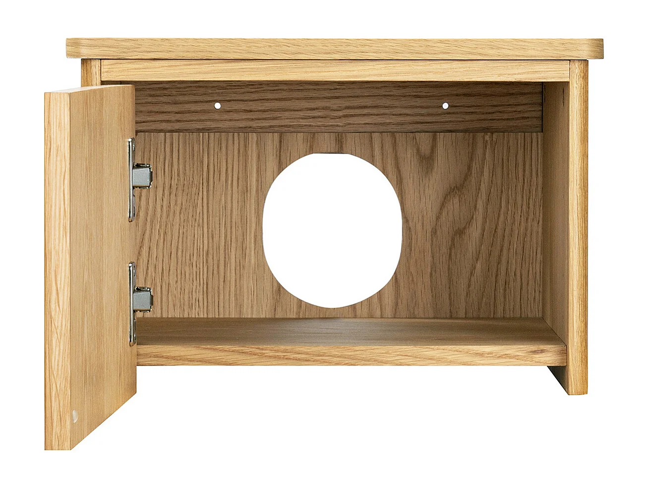 MINEA wandwastafelmeubel B.40 x H.26,6 x D.30 cm met gegroefd eikenmotief