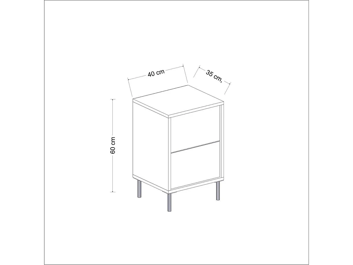 Table de chevet 1 porte gris anthracite & effet marbre noir 40 cm - Kora
