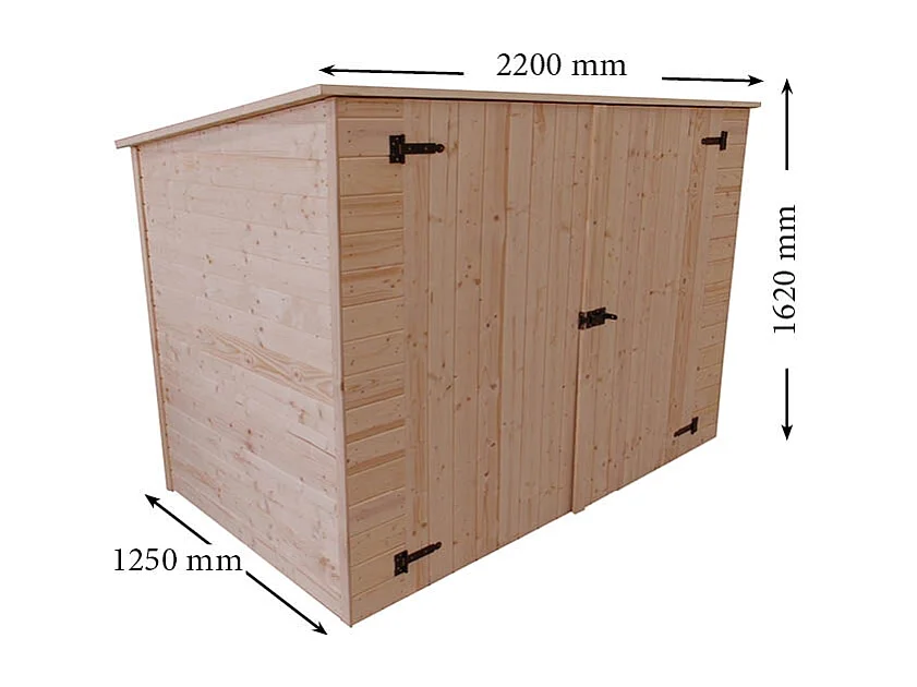 Habrita Abri mural 2,37 m² bois massif - ed 2012.01