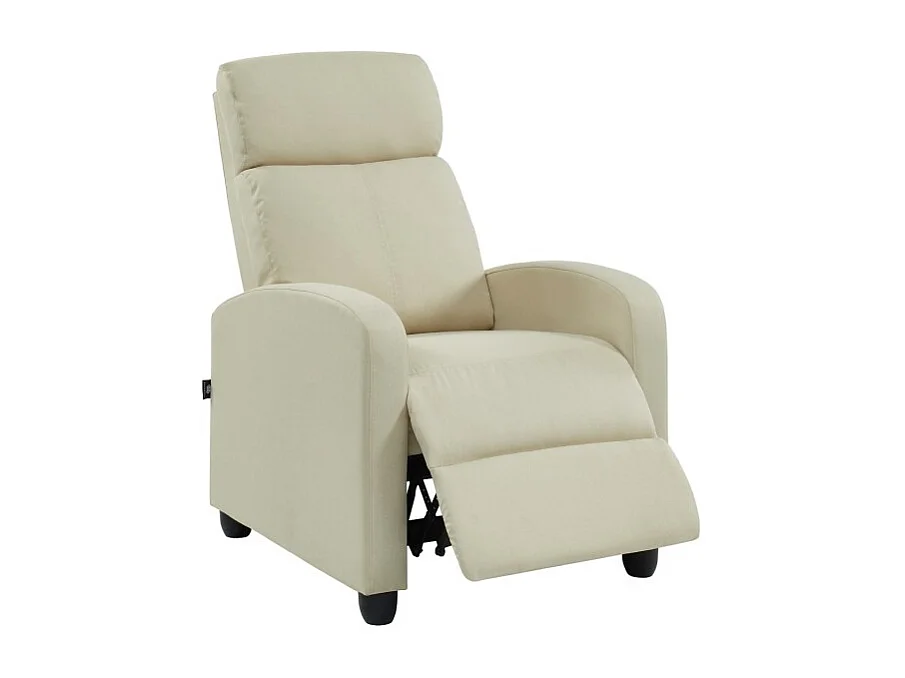 Fauteuil inclinable ALVA tissu écru fonction push back