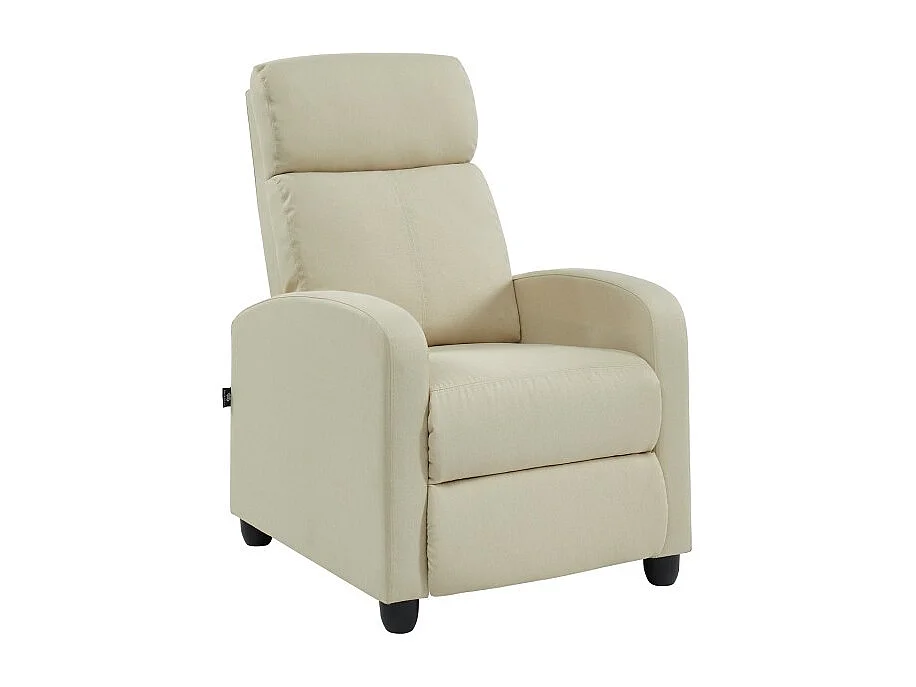 Fauteuil inclinable ALVA tissu écru fonction push back