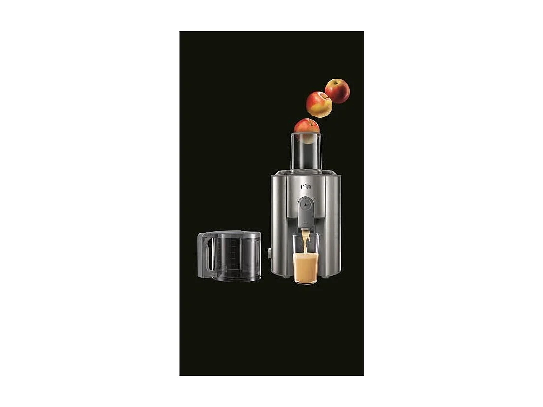 Centrífuga BRAUN J700 MultiQuick 7 Inox 1000W, 2 Velocidades, Boca 75mm, Reservatório 2L