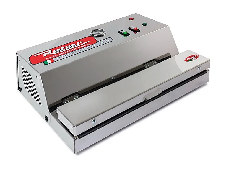 Professionelles Vakuumiergerät Reber 9709NEL Edelstahl 280W, selbstschmierende Pumpe, Schweißleiste 32 cm, Maximalvakuum 900 mbar