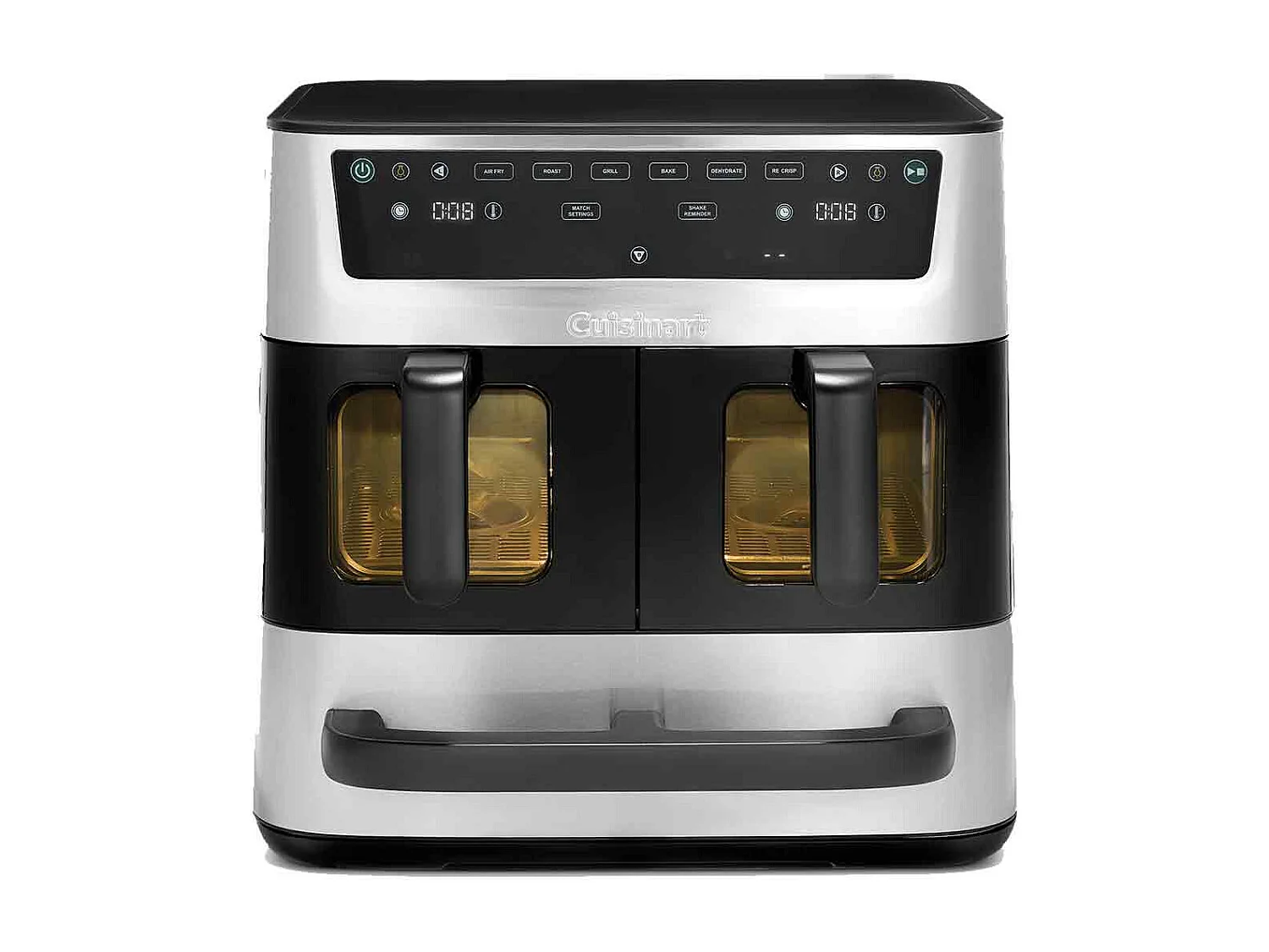 Friteuse sans huile CUISINART - Airfryer AFT13XSSE - Capacité 13,6L - Double cuves + 1 tiroir - Noir / Inox - 2400W