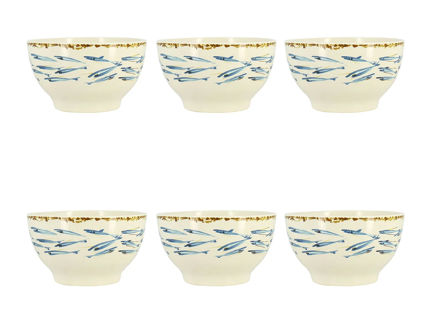 Novastyl - Lot 6 Bols Marius 70cl En Gres