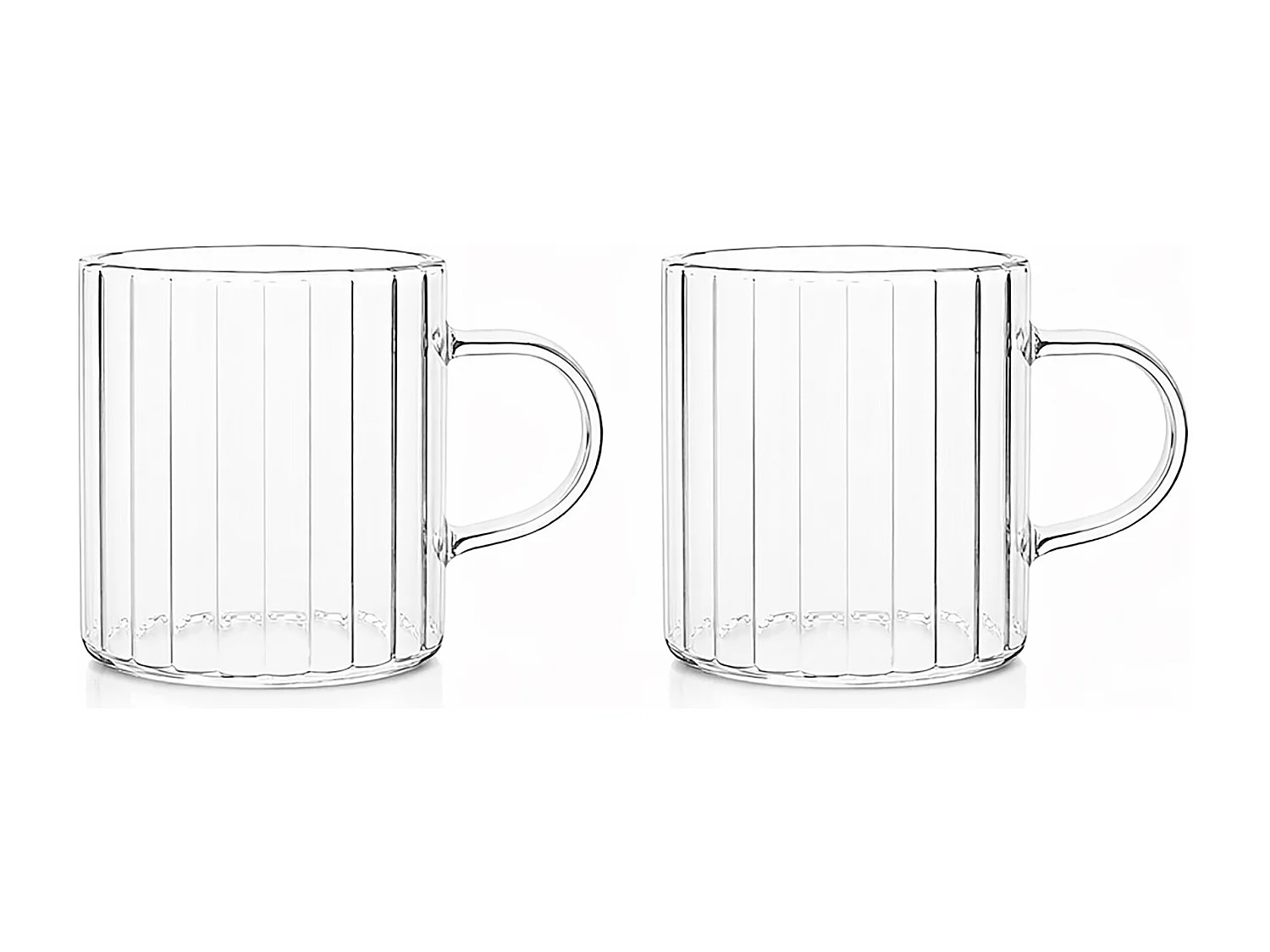 Ogo Living - Lot 2 Tasses Leia 10cl En Verre Borosilicate Avec Anse