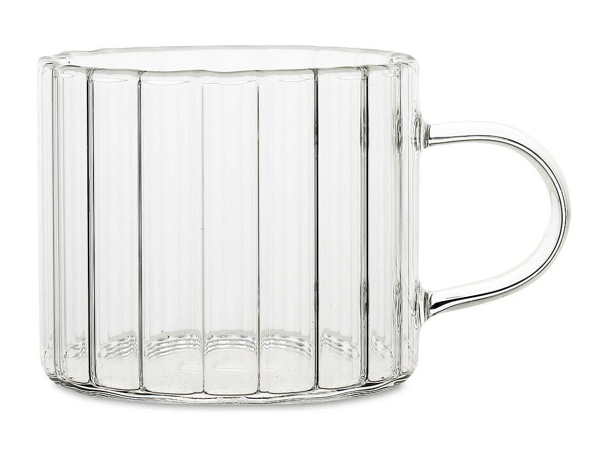 Ogo Living - Lot 2 Tasses Leia 10cl En Verre Borosilicate Avec Anse