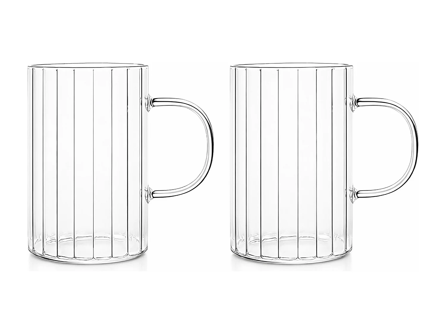 Ogo Living - Lot 2 Tasses Leia 25cl En Verre Borosilicate Avec Anse