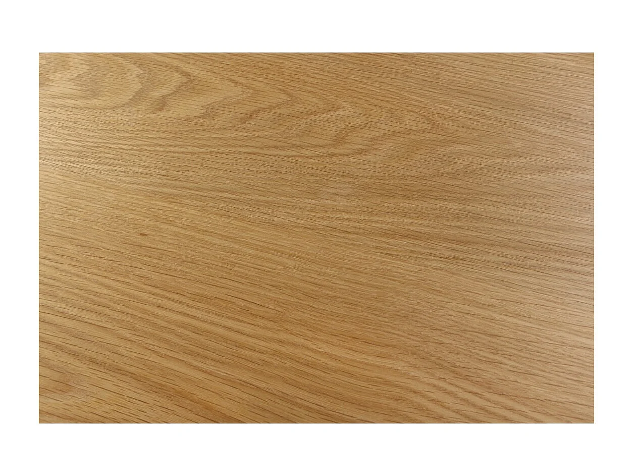 Eettafel SOREN - Eikenlook hout en metaal - 120 cm - Rond - Industriële stijl