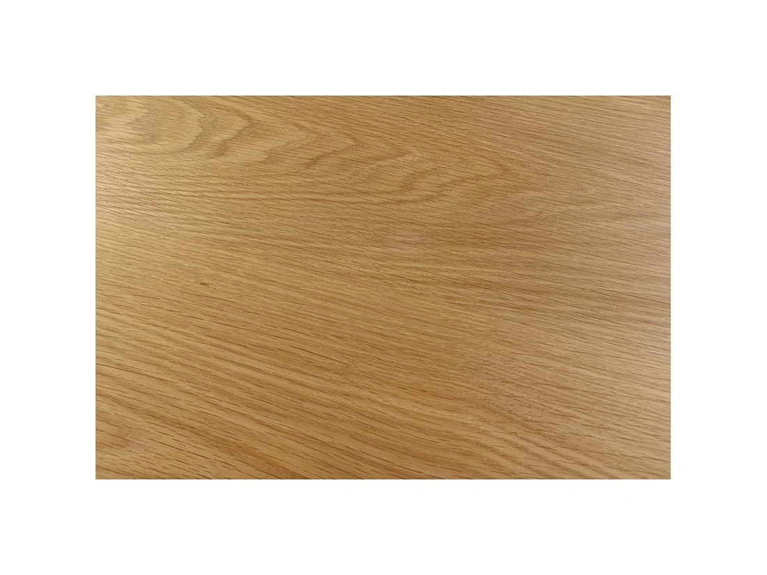 Table de salle à manger SOREN – Aspect chêne et métal – 120 cm – Ronde – Style industriel