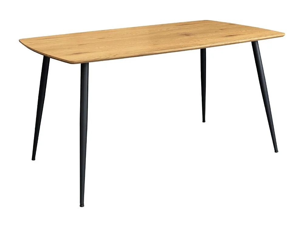 Eettafel CALDERO 120 cm – Eigentijdse tafel in wild eiken look en metaal