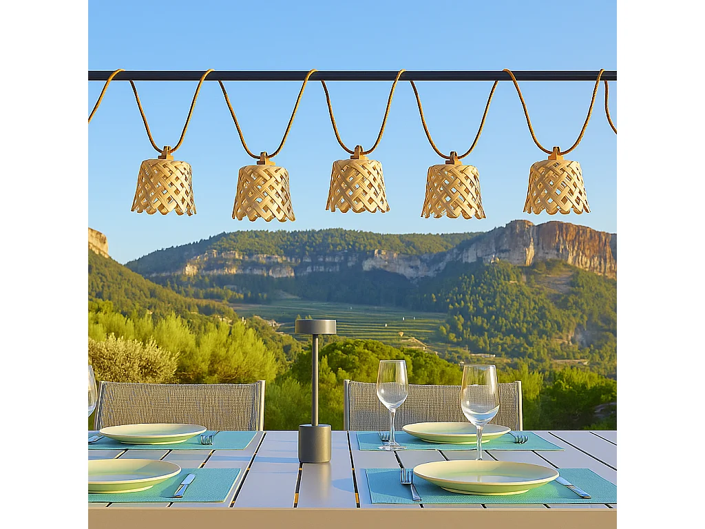 Guirlande solaire NOYA HYBRID 10 ampoules 8M