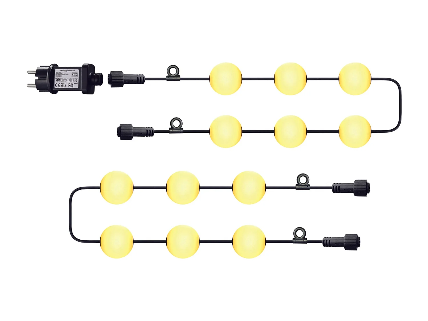 Guirlande connectable BOLLY LIGHT 12 boules 11M