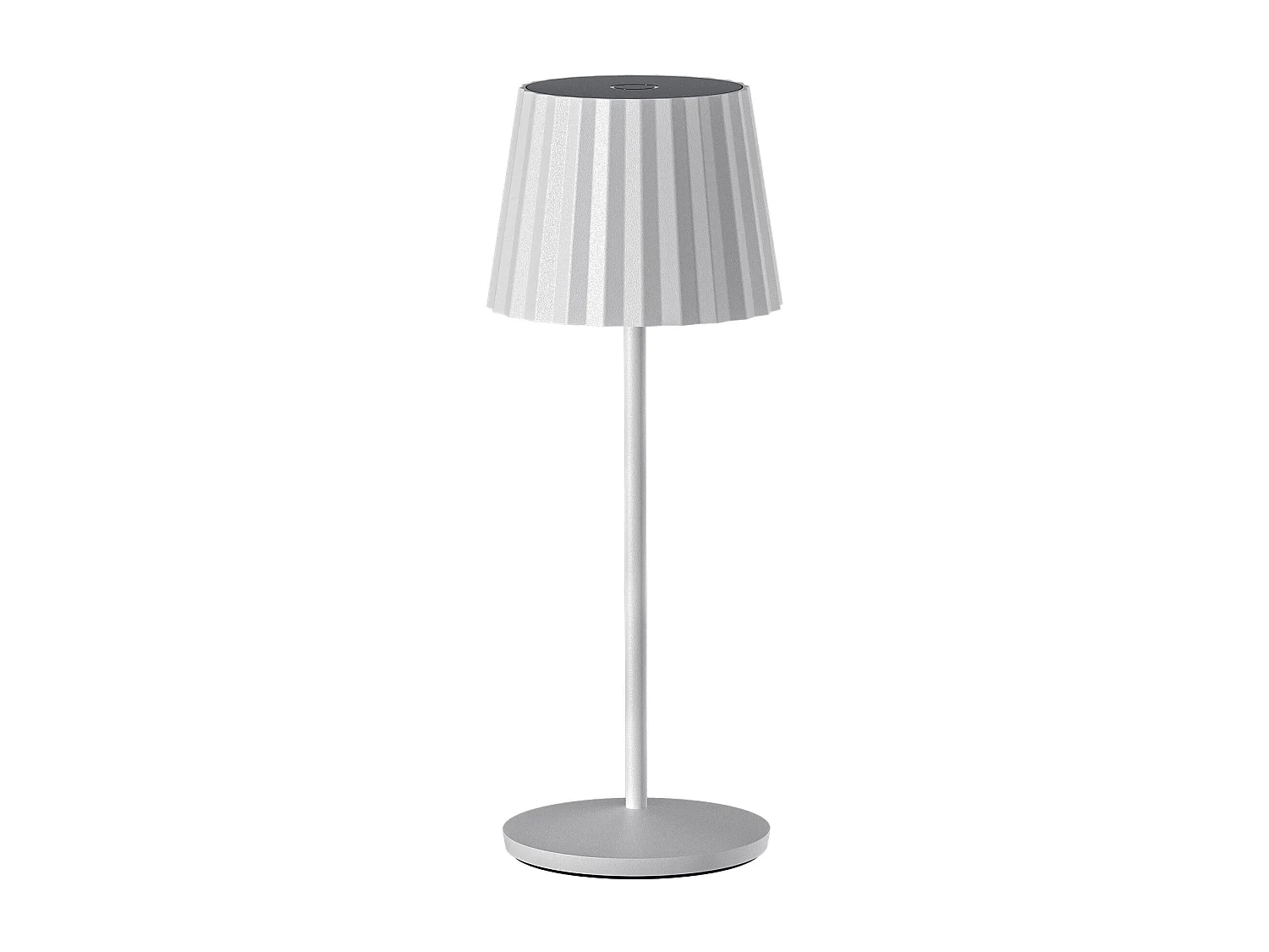 6 Lampes de table ABBY Blanc H30cm + base de chargement