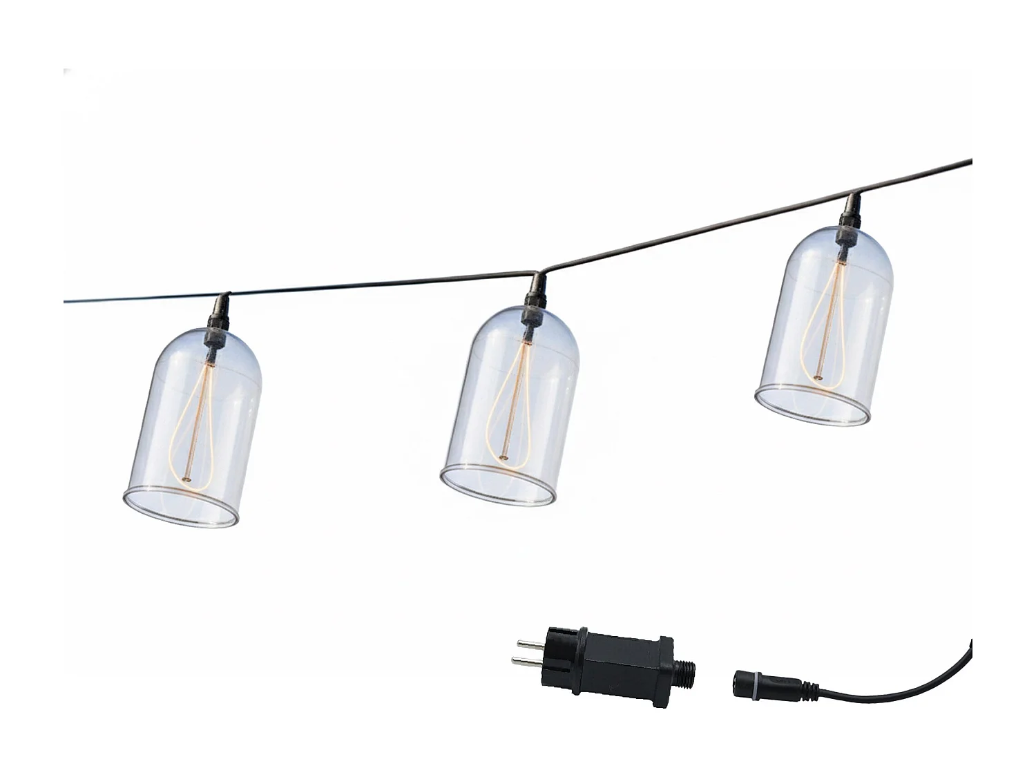 Guirlande filament GLOW LIGHT 8 cloches 15M