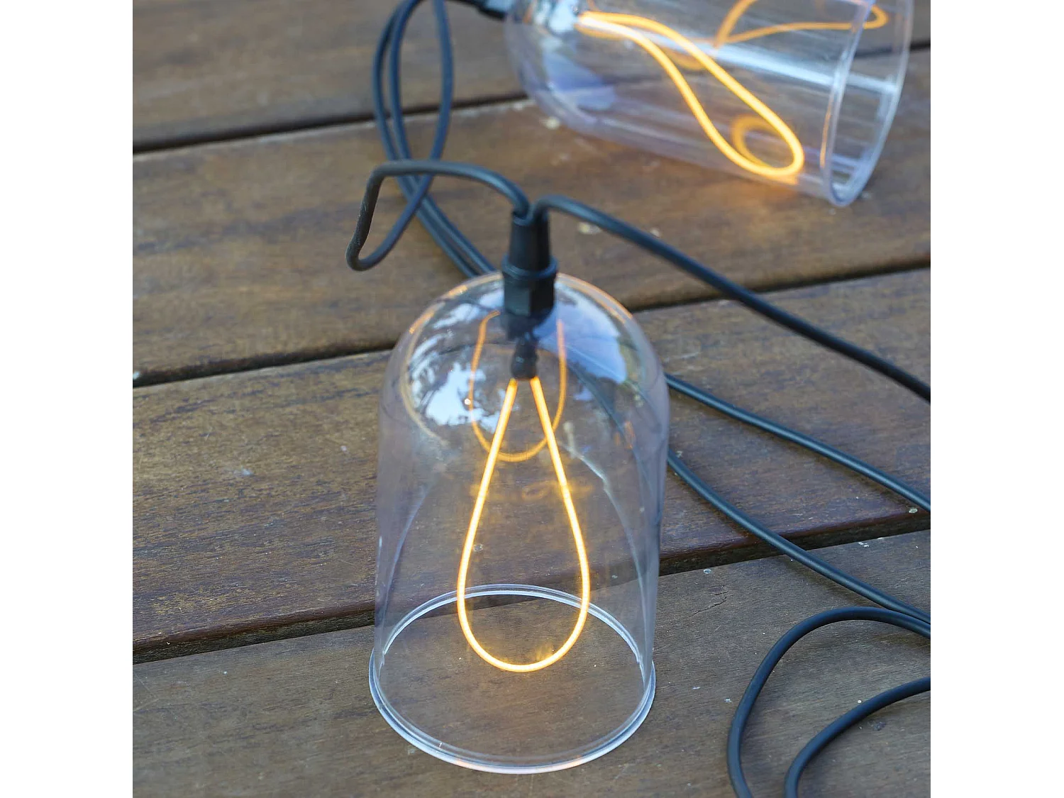 Guirlande filament GLOW LIGHT 8 cloches 15M