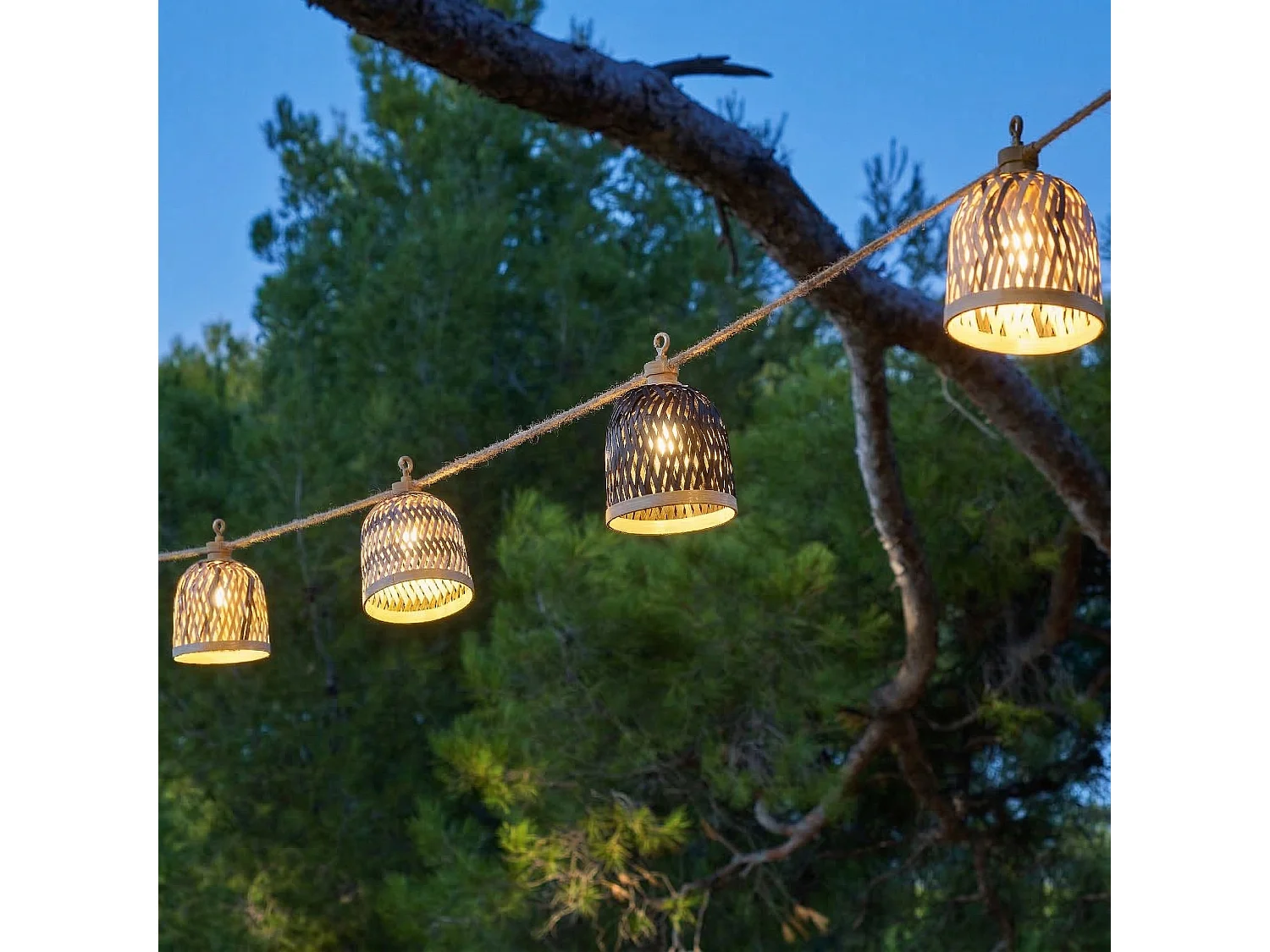 Guirlande solaire LINA HYBRID 10 ampoules 8M