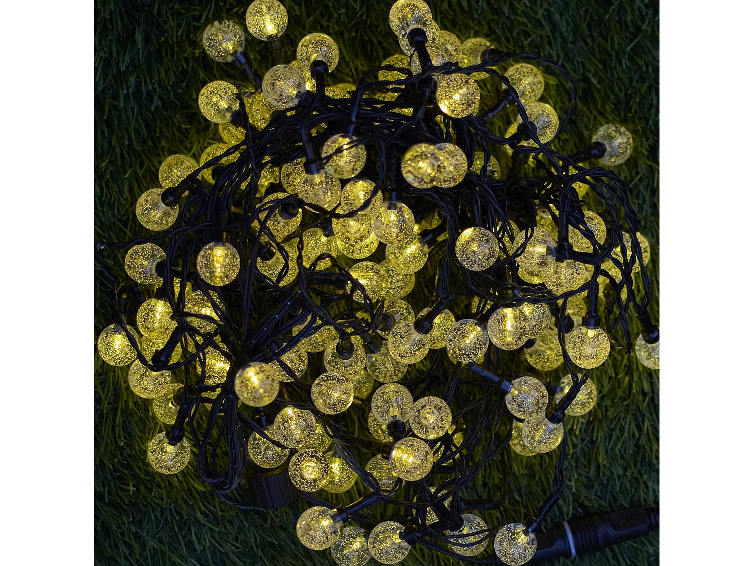 Guirlande solaire FESTY WHITE 120 globes 14M