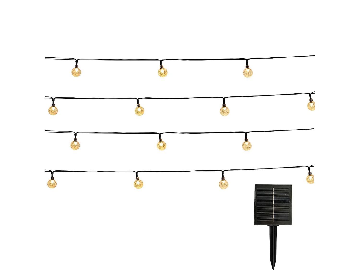 Guirlande solaire FESTY WHITE 120 globes 14M