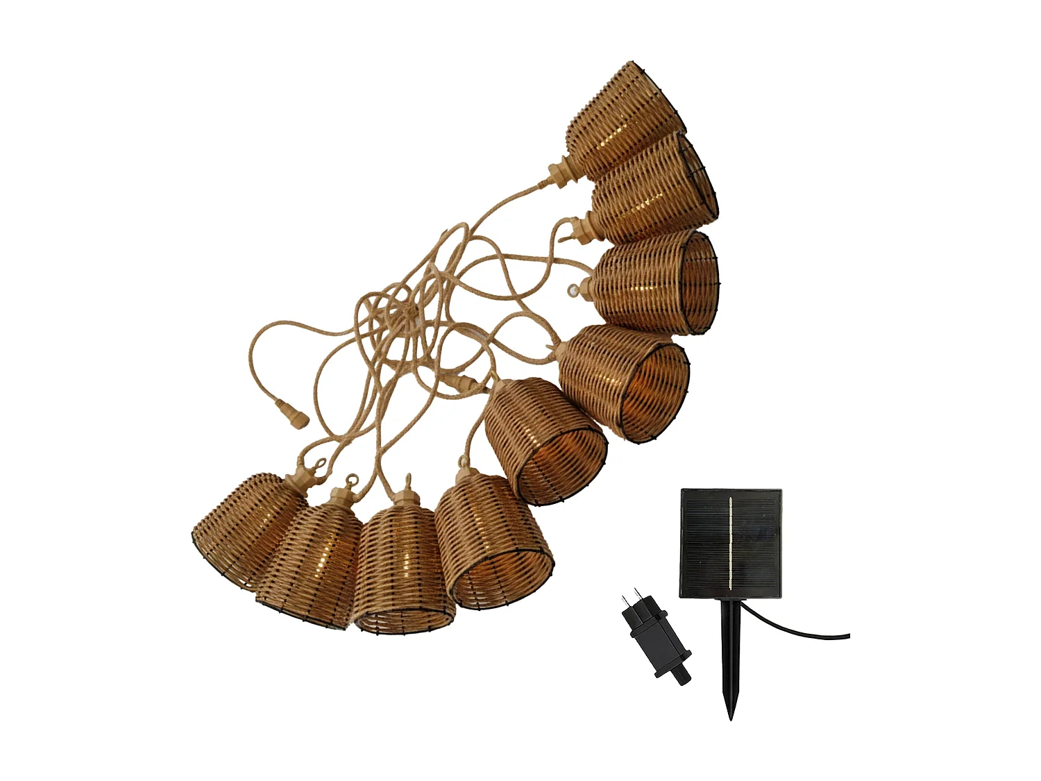 Guirlande solaire FORMENTERA HYBRID 10 ampoules 8M