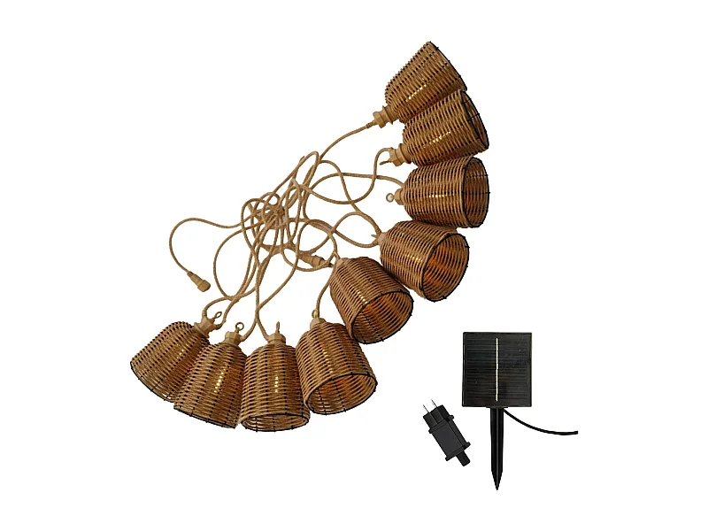 Guirlande solaire FORMENTERA HYBRID 10 ampoules 8M