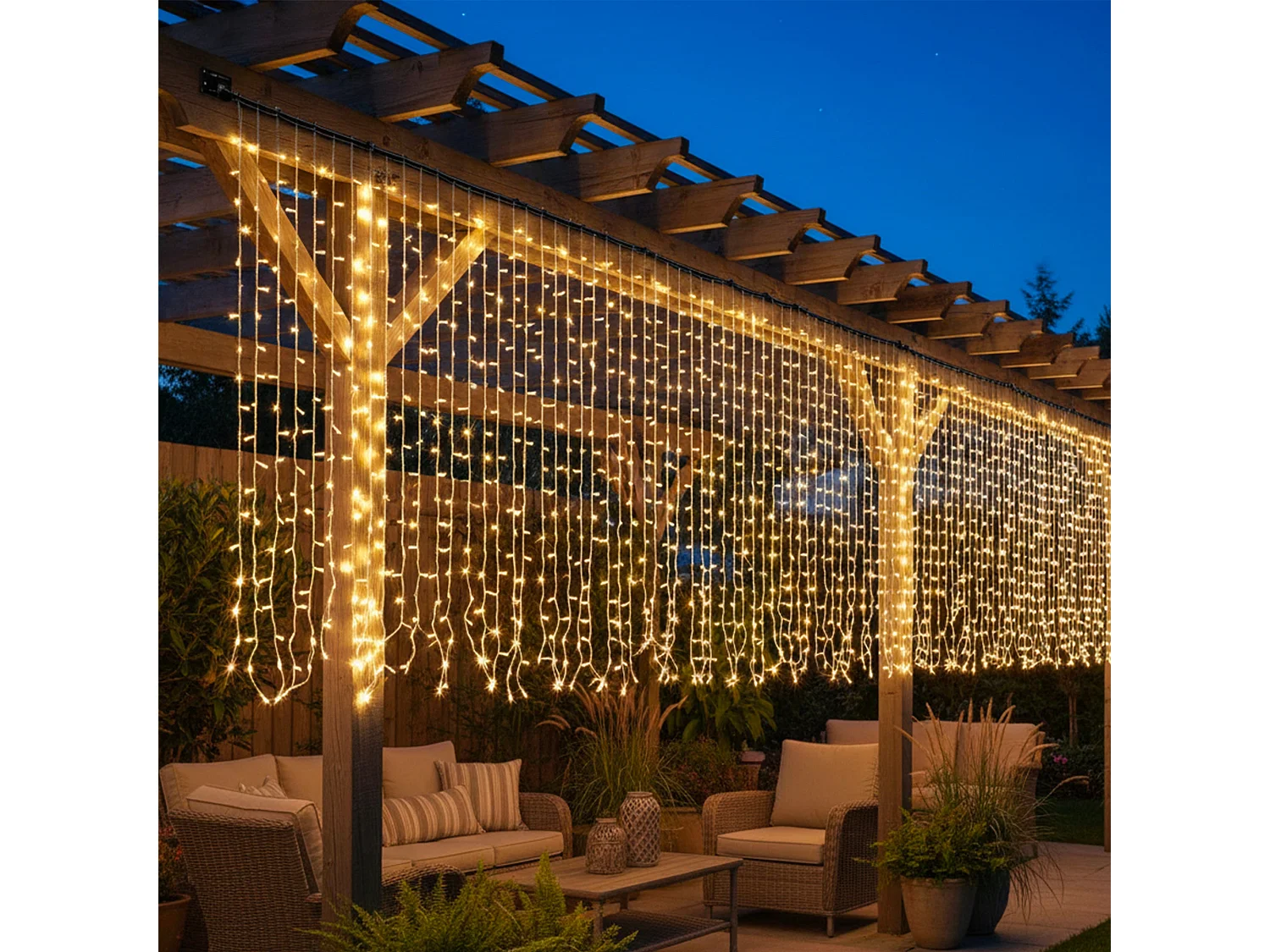 Guirlande rideau solaire YOGY CURTAIN 200 LED
