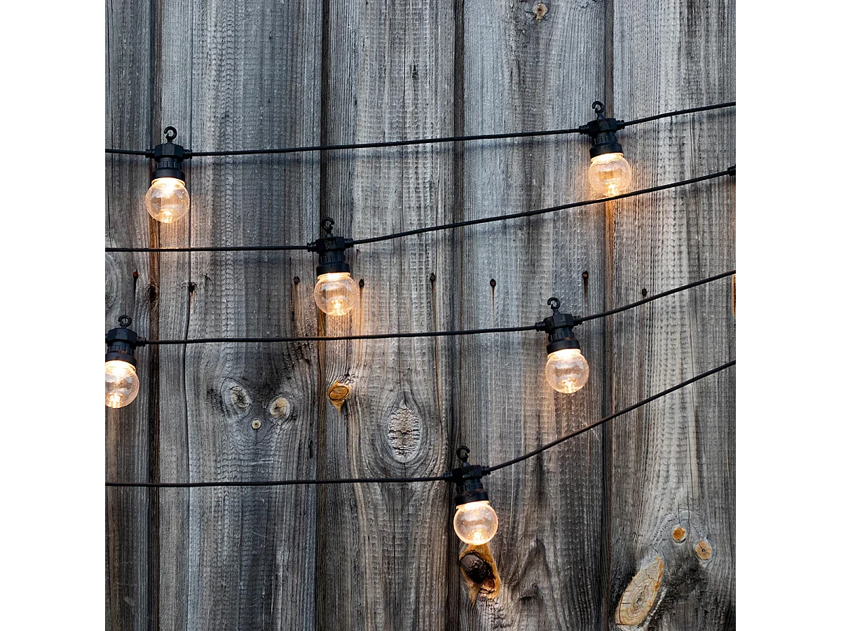 Guirlande solaire PARTY CLEAR 20 globes 9M