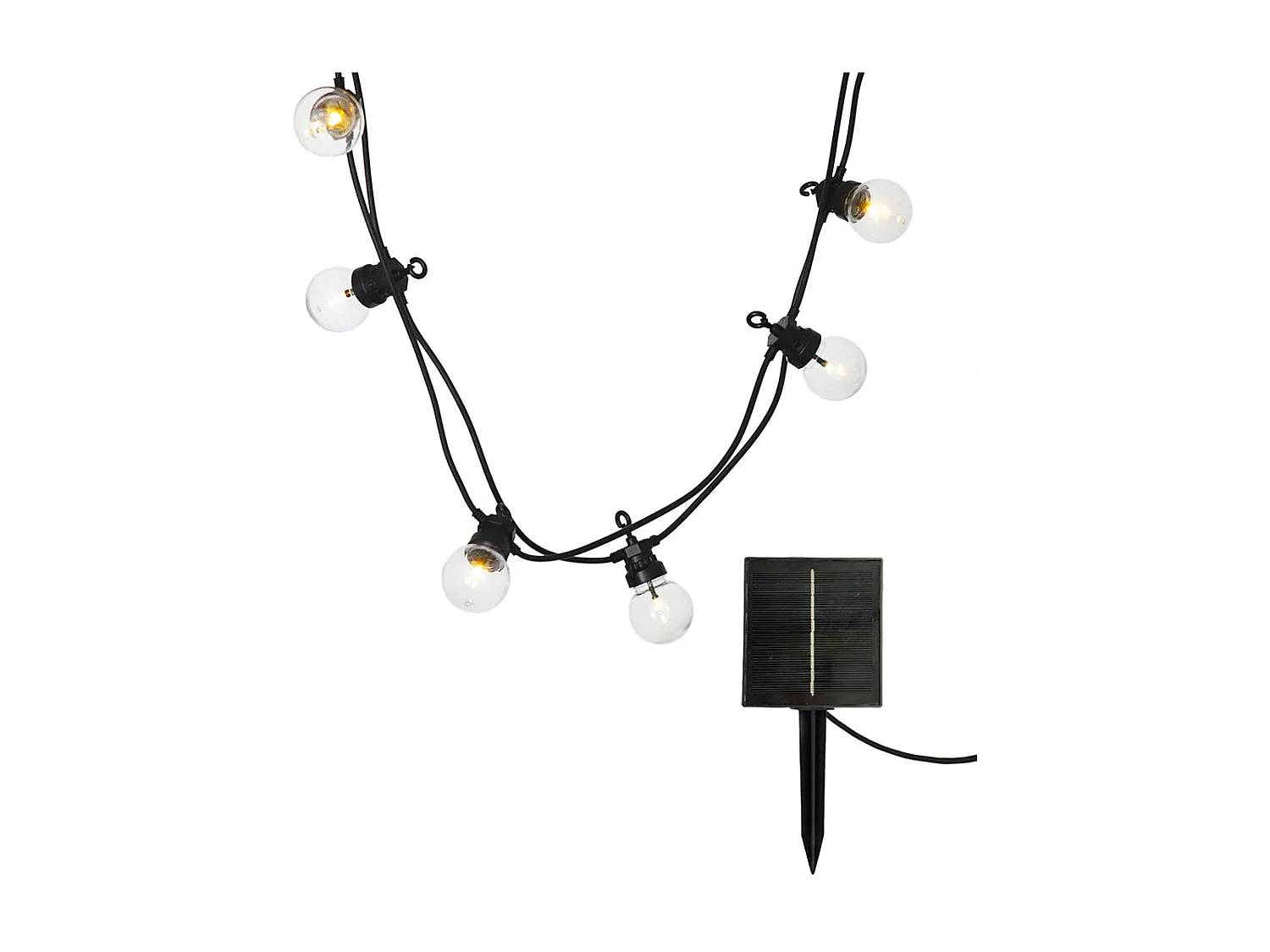 Guirlande solaire PARTY CLEAR 20 globes 9M