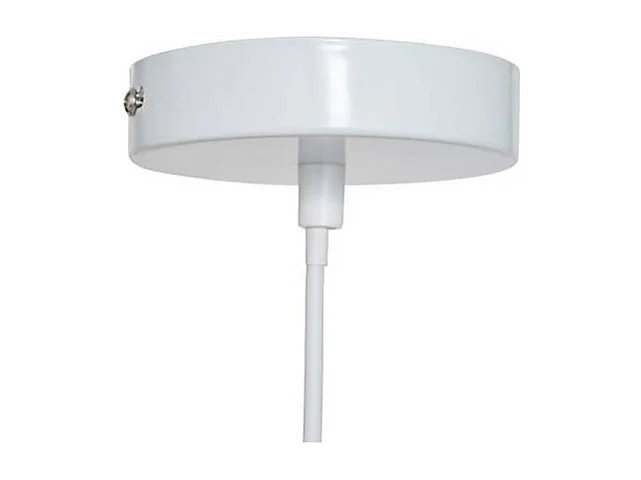 Luminaire suspension en forme de poire nervurée, coloris beige - Diamètre 49 x Hauteur 119 cm