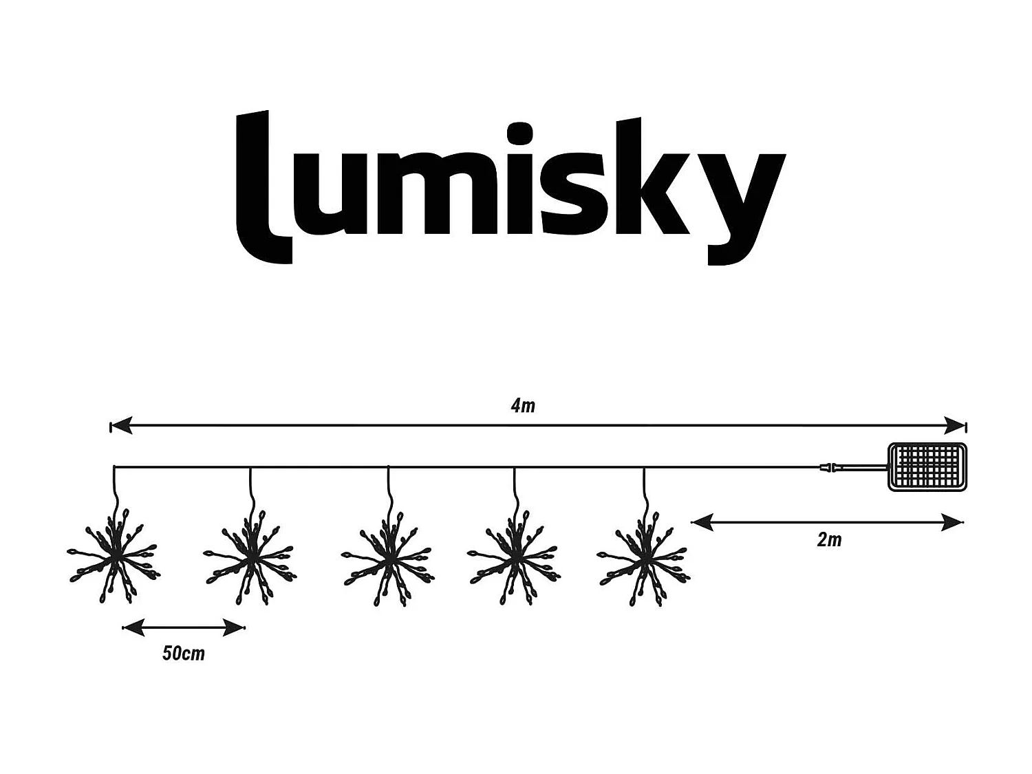 Guirlande solaire FIREWORKS STRING 450 LED 4 M