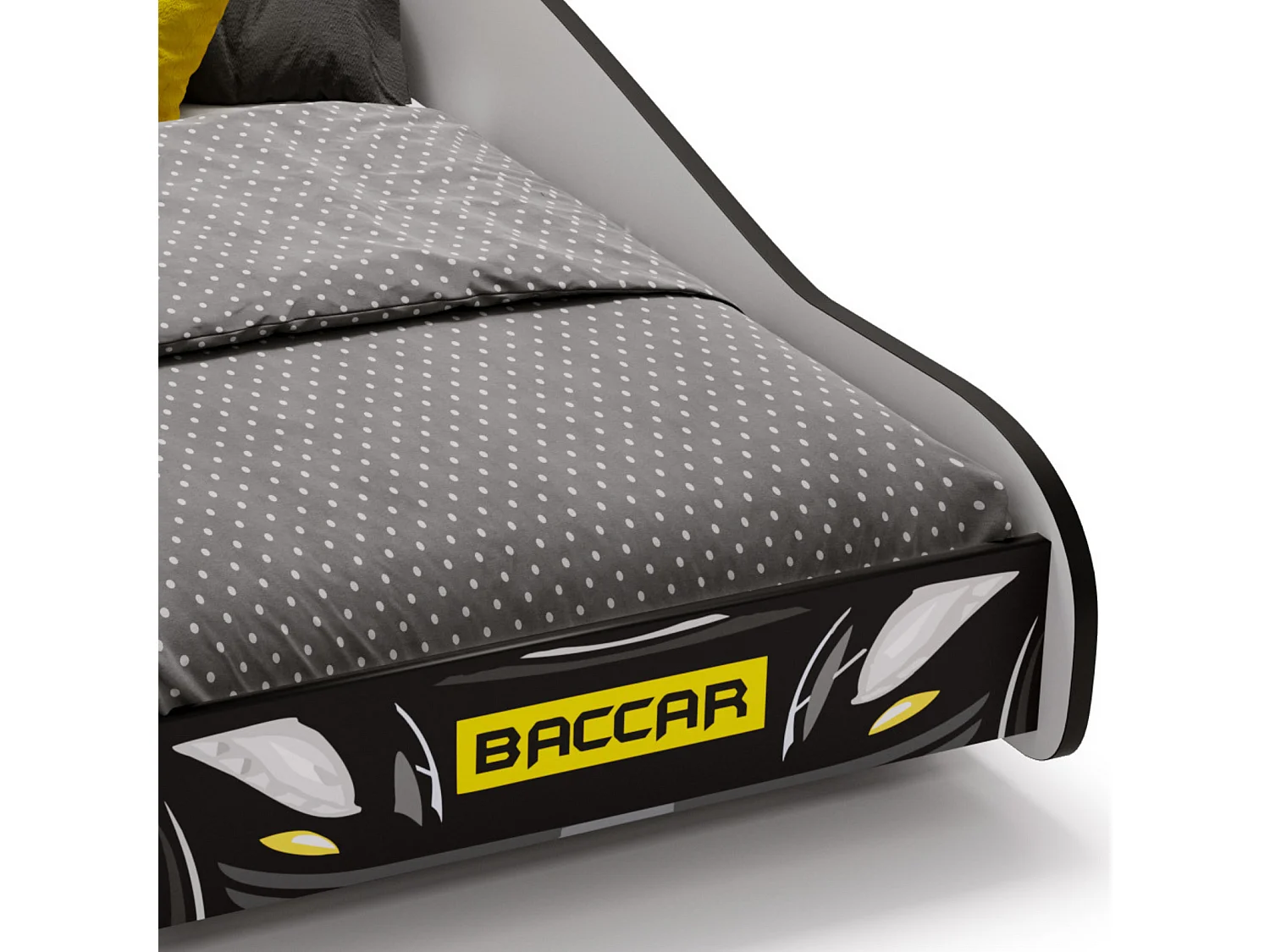 Cama Infantil Batcar Negro 160x80 cm – Incluye Colchón, Diseño Deportivo y Divertido, Estructura Compacta y Segura