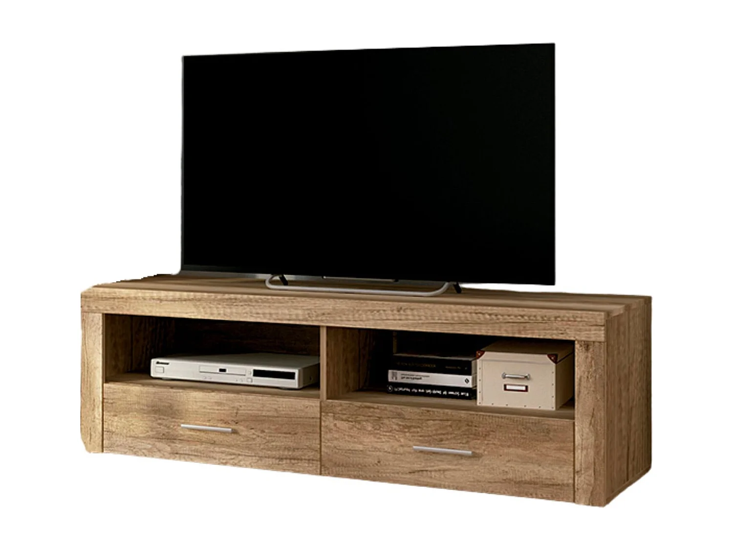 Mueble de Comedor, Mueble Televisión, Acabado en Color Cañón, Medidas: 235 cm (Ancho) x 177 cm (Alto) x 41,4 cm (Fondo)