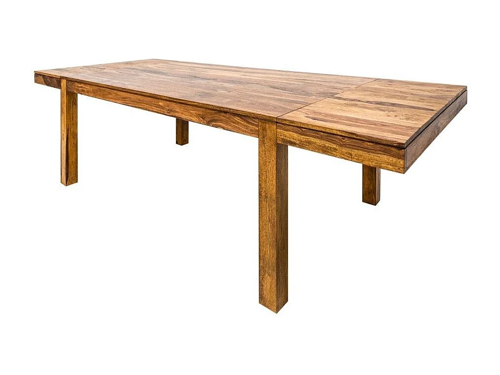 Table de salle à manger TAVINA 160–240 cm – Table extensible en bois massif de Sheesham verni