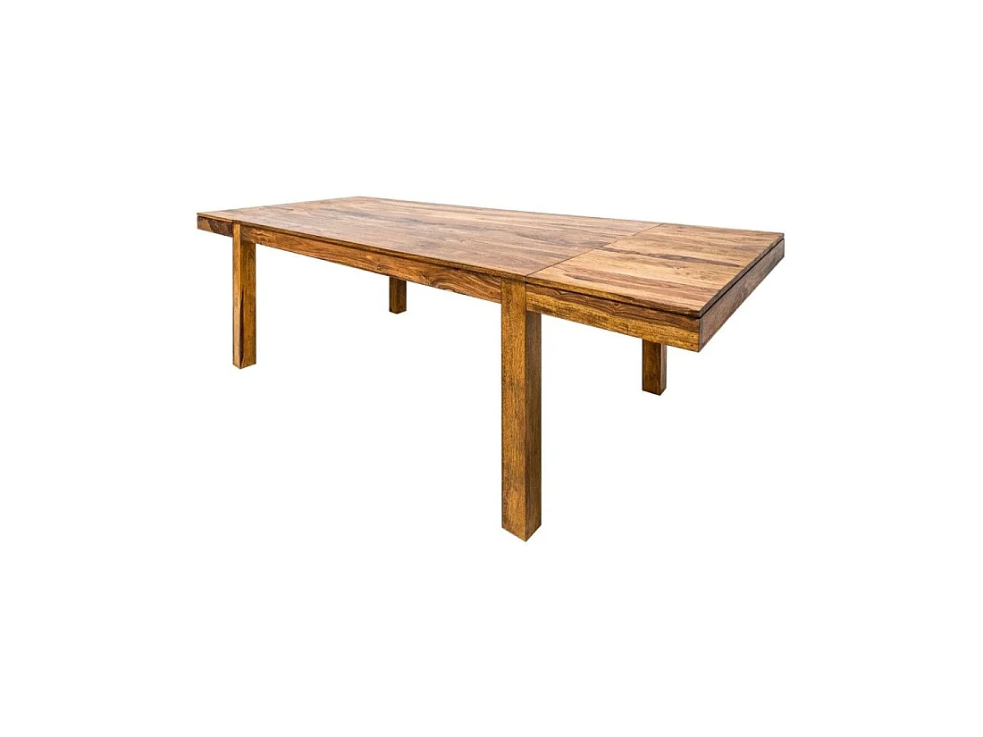 Table de salle à manger TAVINA 160–240 cm – Table extensible en bois massif de Sheesham verni