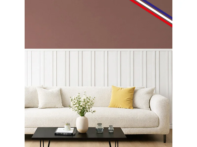 Kit de moulures murales en bois à 26 tasseaux de 150 cm - Pin des Landes - Prêt à coller et peindre - Iris - 3 mètres - Fabrication française