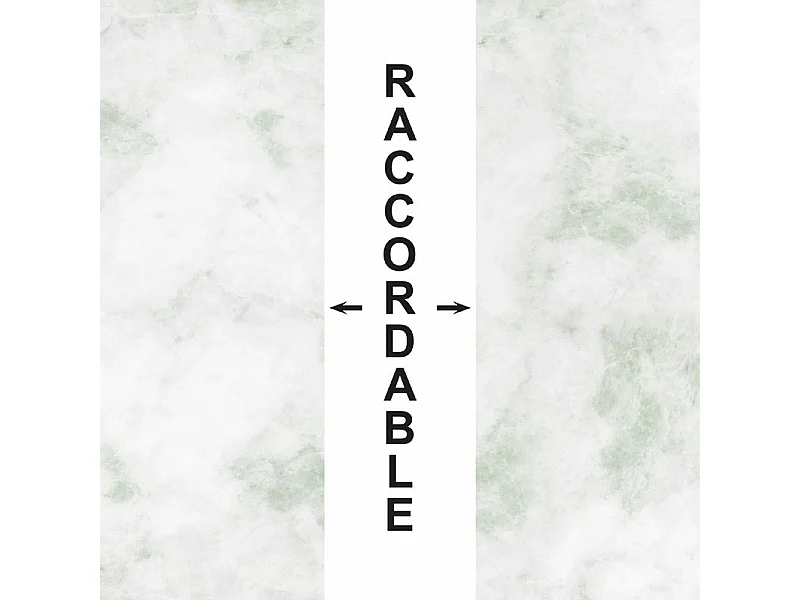 Crédence cuisine en aluminium - effet marbre vert - 240x50 cm (en 2 bandeaux)