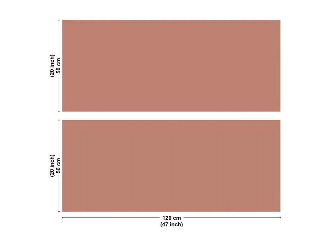 Crédence cuisine en aluminium - essentiel terracotta - 240x50 cm (en 2 bandeaux)