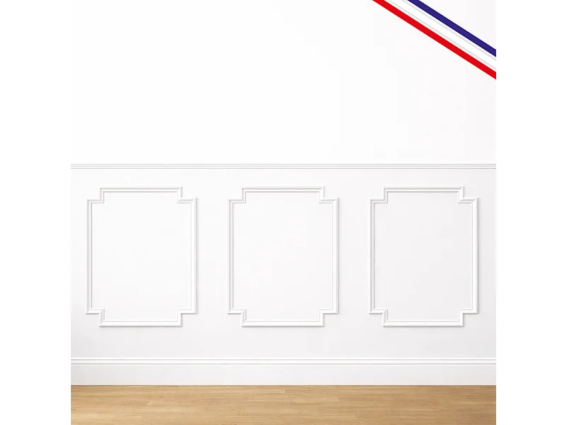 Kit de 3 moulures murales en bois - Pin des Landes - Prêt à coller et peindre - Salomé - 3 mètres - Fabrication française