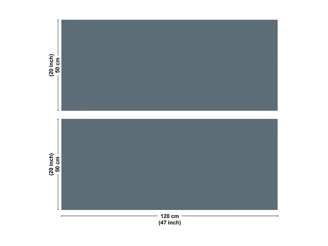 Crédence cuisine en aluminium - essentiel bleu paon - 240x50 cm (en 2 bandeaux)