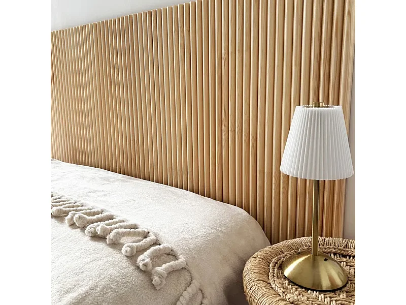 Kit de 5 moulures murales - demi-ronds - Pin abouté - 5x(10x100cm) - Prêt à coller et peindre - Fabrication française