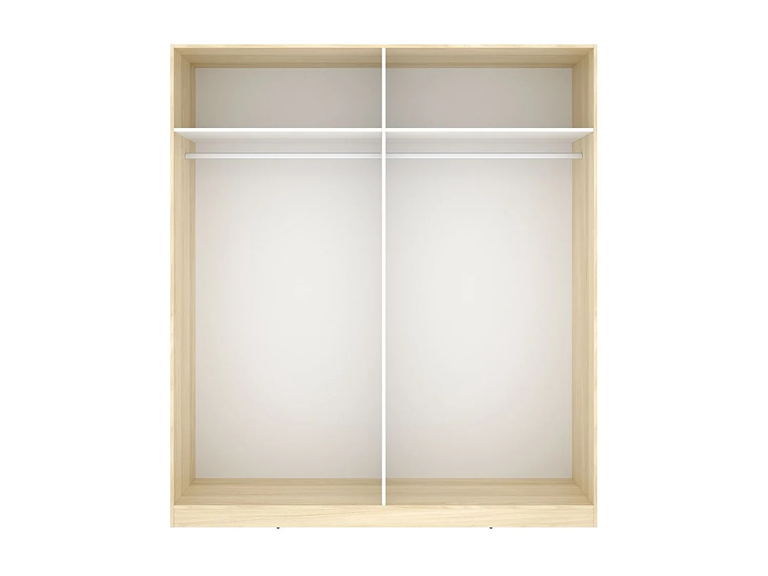 Armario Emax 4 puertas abatibles blanco/natural 203,5x182,1x51,4 cm