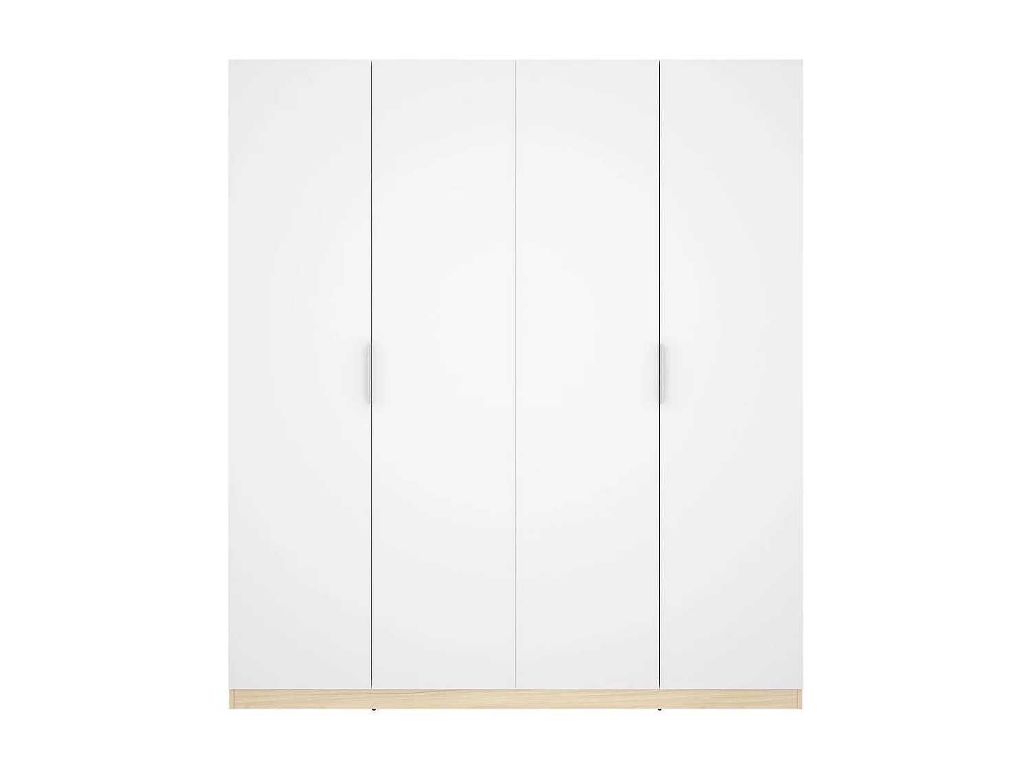 Armario Emax 4 puertas abatibles blanco/natural 203,5x182,1x51,4 cm