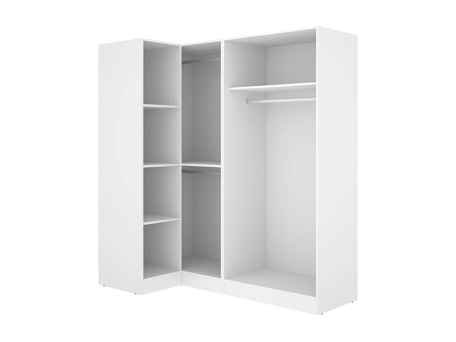 Armario esquinero Essen 4 puertas batientes blanco 184x173,5x90,5 cm