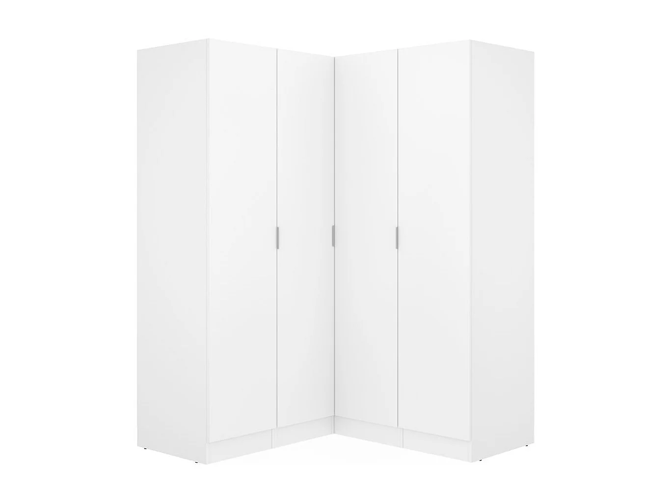 Armario esquinero Essen 4 puertas batientes blanco 184x133x131 cm