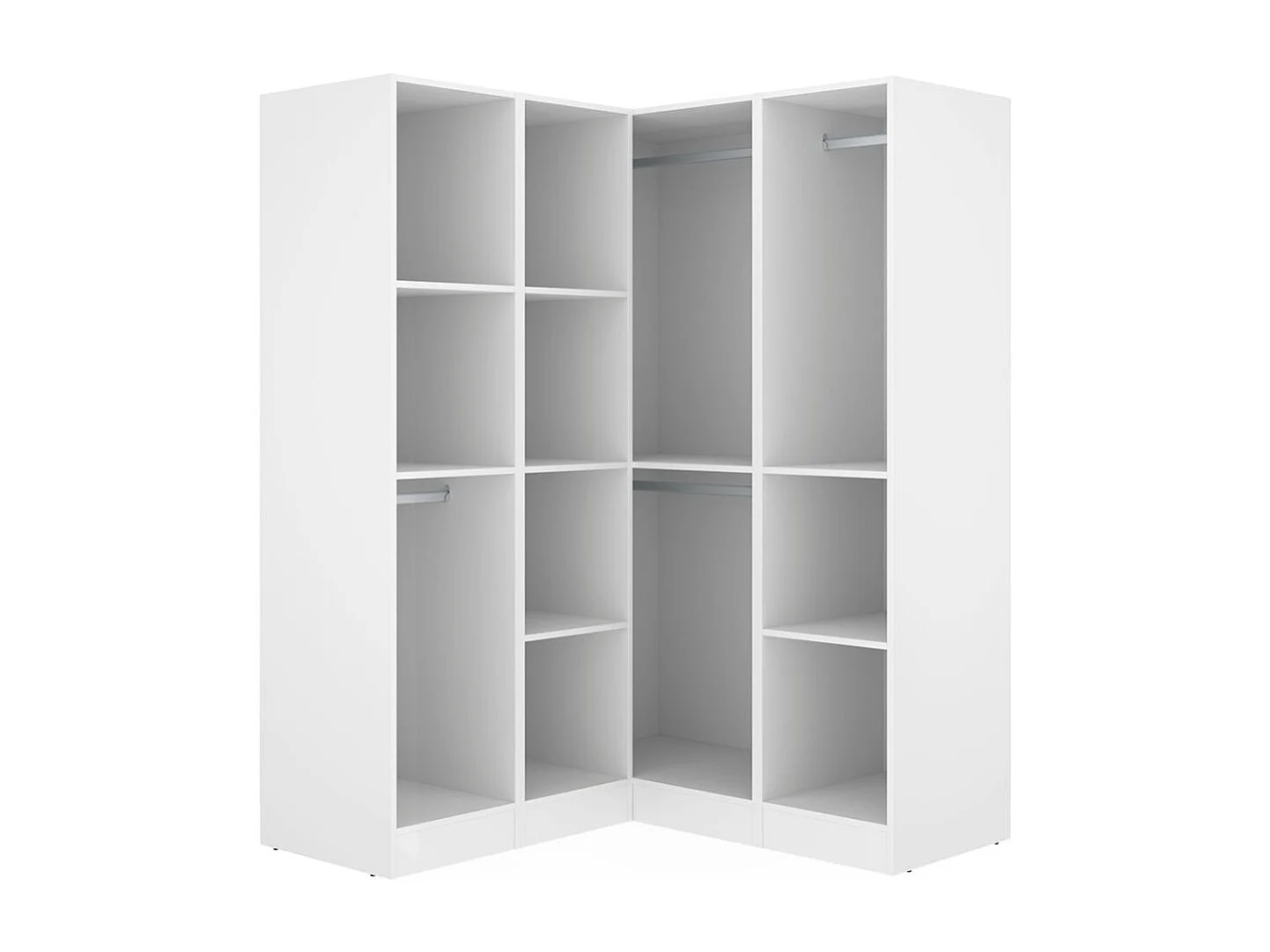 Armario esquinero Essen 4 puertas batientes blanco 184x133x131 cm
