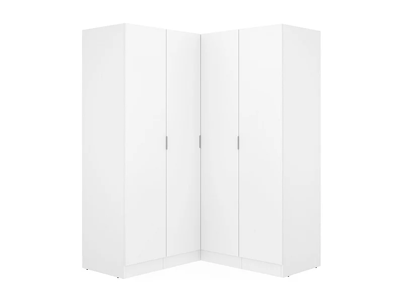Armario esquinero Essen 4 puertas batientes blanco 184x133x131 cm