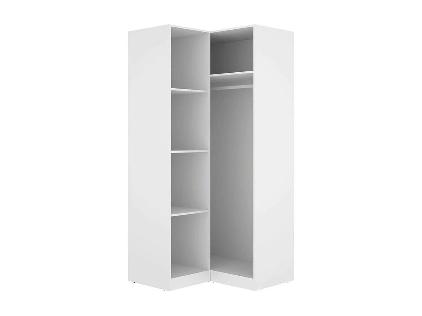 Armario esquinero Emax 2 puertas blanco 203,5x95x97 cm