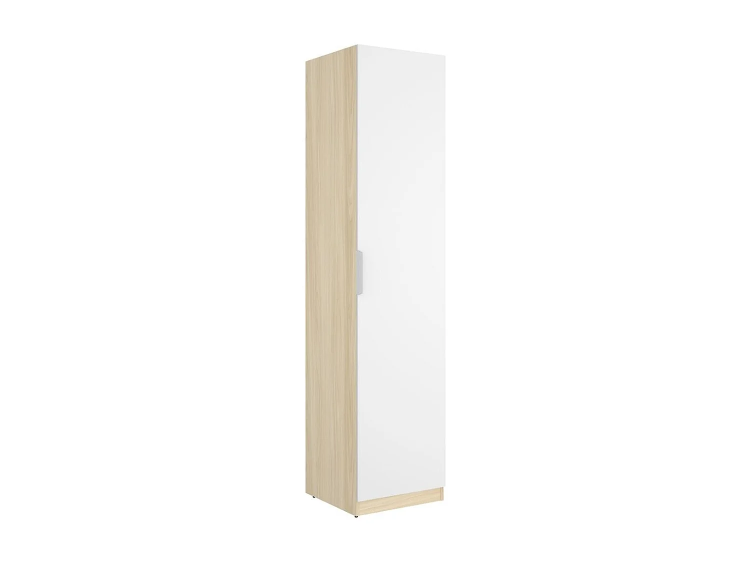 Armario Emax una puerta con barra y 2 estantes blanco/natural 203,5x45,5x51 cm