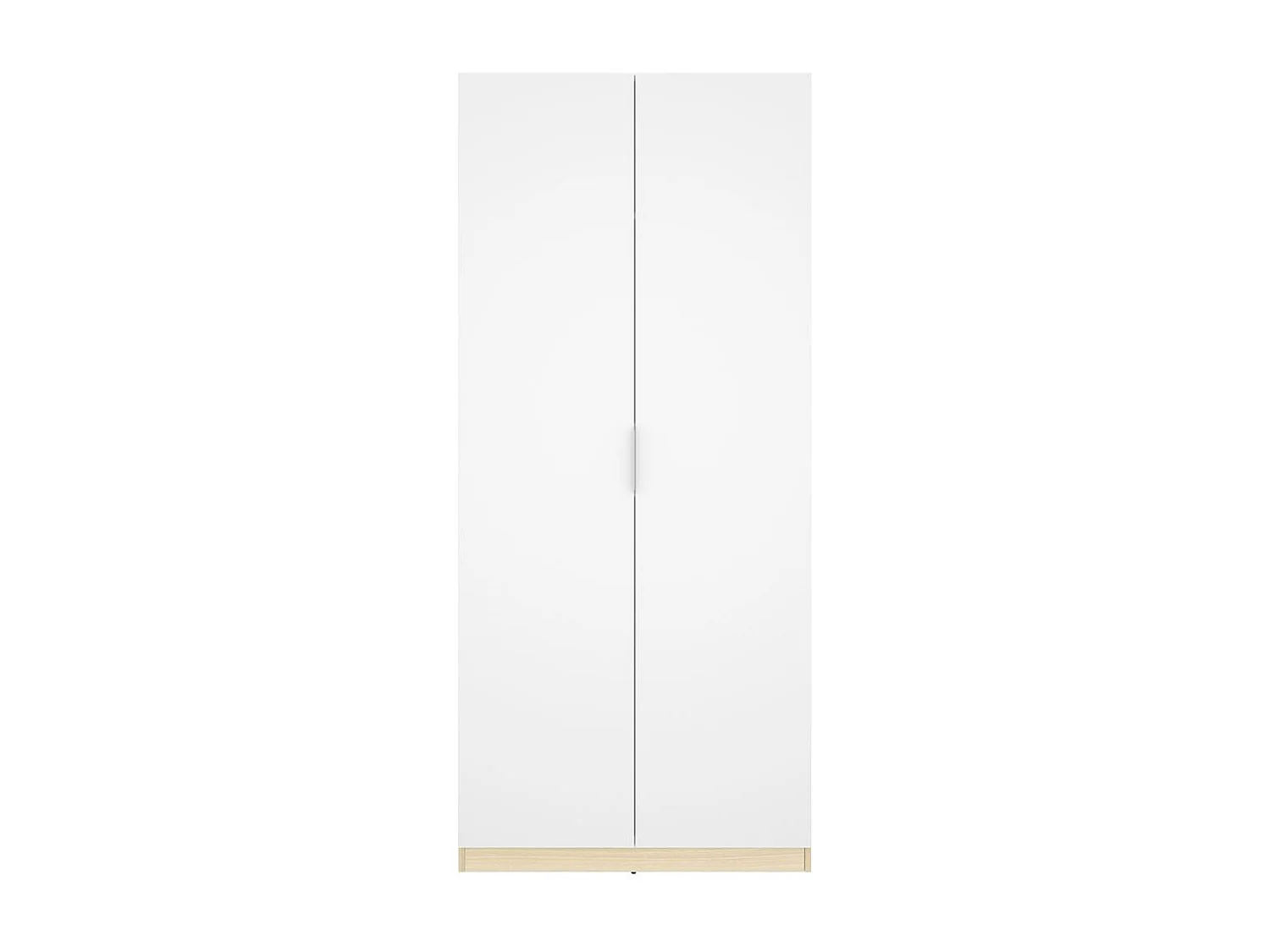 Armario Emax 2 puertas batientes con barra blanco/natural 203,5x91x51,4 cm